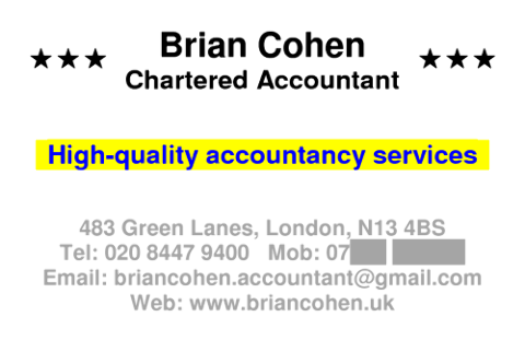 Brian Cohen business card – Website version Brian Cohen business card – Website version